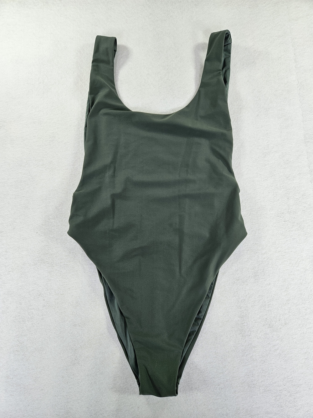 Aerie Super Scoop One Piece Bathing Suit Olive Green Size Small